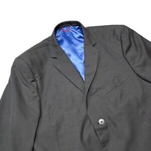 Billy London Men's Black Blazer Jacket 44L Single Breasted Wool Blend Lined